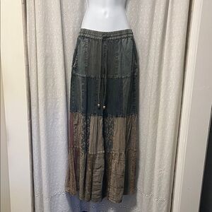 Young Threads Patchwork western/bohemian pants  - Multicolor